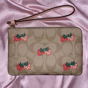 COACH Strawberry wristlet 🍓